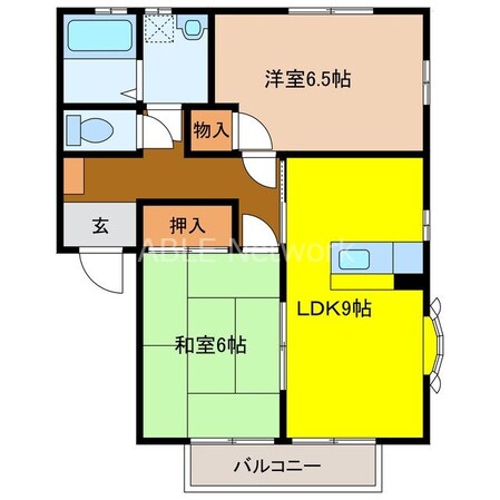 サンフレンズＢ棟の物件間取画像